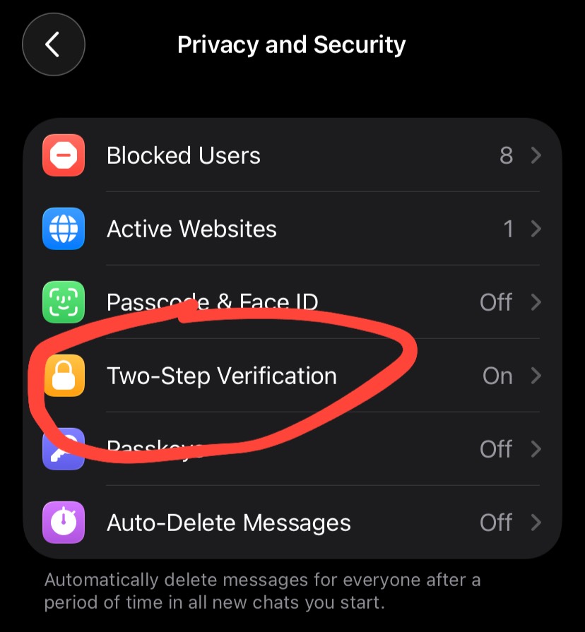 Privacy and Security step